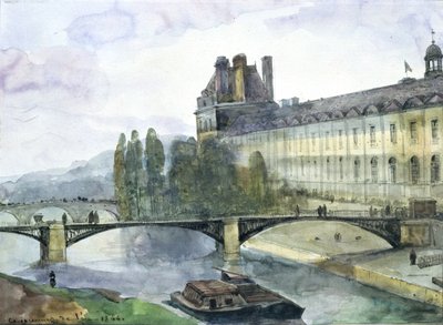 View of the Pavillon de Flore of the Louvre, 1844 by Francois Marius Granet